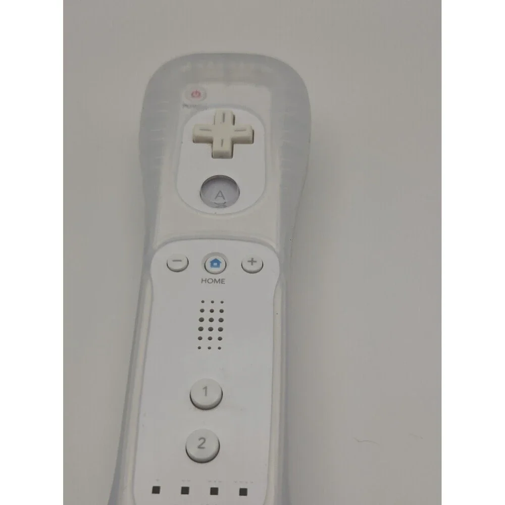 White Wii Nintendo Motion Plus Controller With Sleeve And Strap Tested
